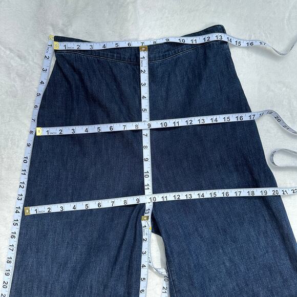 Rachel Comey Absolute Pant Wide Leg Flare Jeans Dark Indigo Denim Size 4 EUC - Picture 10 of 16